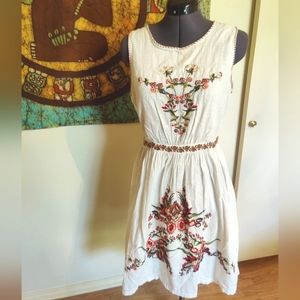 Beautiful white embroidered dress